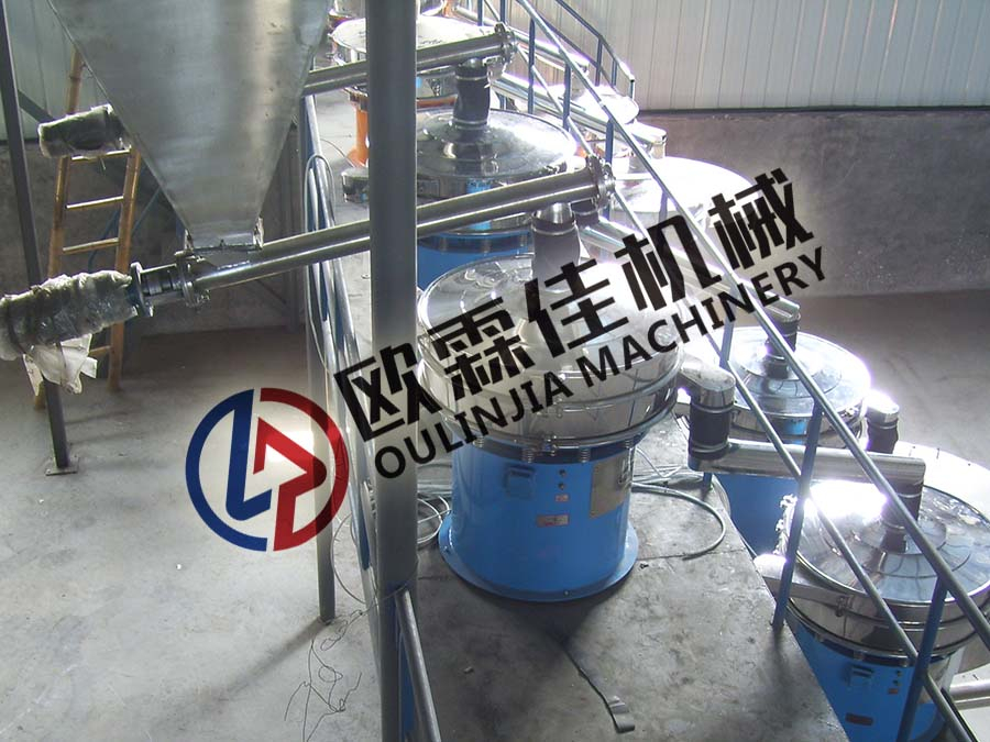 螺旋輸送機旋振篩使用現(xiàn)場